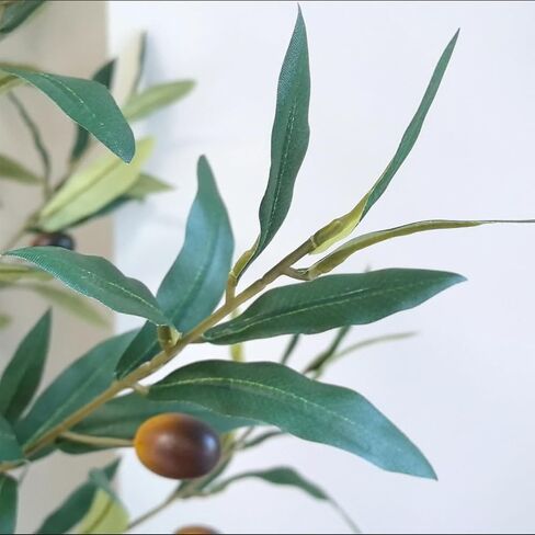 Nafresh Tall Natural Style Faux Olive Tree，7Ft(84") Realistic Potted Silk Artificial Olive Tree， Fake Olive Trees Indoor with Green Leaves and Big Fruits for Home Office Indoor Floor Decor. in Saudi Arabia