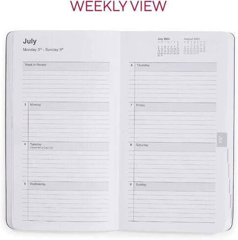 1InTheOffice Monthly Planner 2023 3x6, Weekly & Monthly Planner, January 2023 - December 2023 (Black) in Saudi Arabia