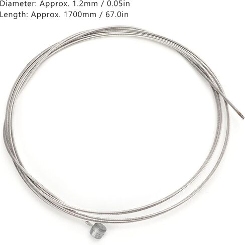 Bike Brake Cable, 1.7m Mountain Bike Brake Cable Stainless Steel Rear Brake Inner Wire Cable Accessories in Saudi Arabia