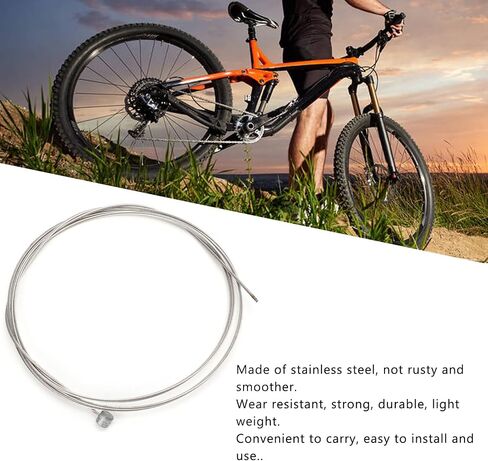 Bike Brake Cable, 1.7m Mountain Bike Brake Cable Stainless Steel Rear Brake Inner Wire Cable Accessories in Saudi Arabia