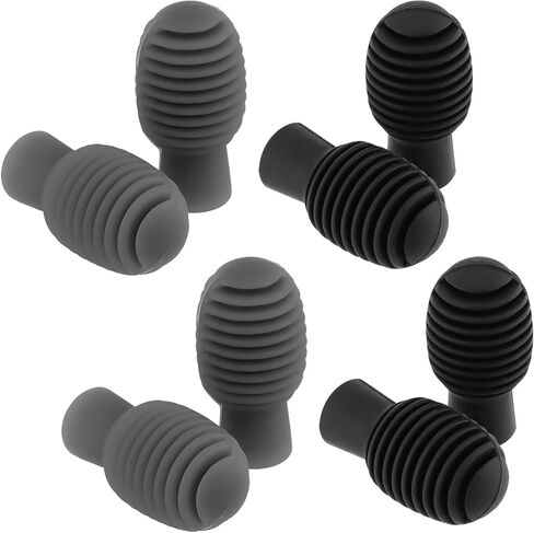 JEUIHAU 8 قطع من رؤوس أعواد الطبل المصنوعة من السيليكون، أغطية رأس أعواد الطبل المتينة، نصائح ممارسة أعواد الطبل لحماية رأس أعواد الطبل وتقليل صمت ممارسة الطبول، أسود ورمادي in Kuwait