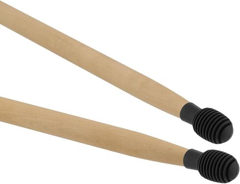 JEUIHAU 8 قطع من رؤوس أعواد الطبل المصنوعة من السيليكون، أغطية رأس أعواد الطبل المتينة، نصائح ممارسة أعواد الطبل لحماية رأس أعواد الطبل وتقليل صمت ممارسة الطبول، أسود ورمادي in Kuwait