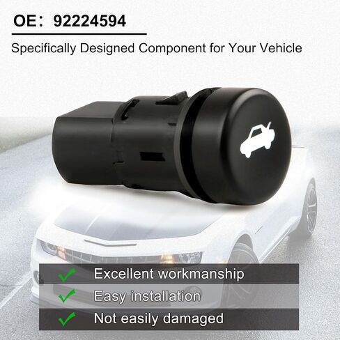 92224594 Trunk Lid Release Switch Rear Trunk Release Lock Switch Button,Fits for Chevrolet Malibu 2004,2005,2006,2007,2008,for Chevrolet Camaro 2010,2011,2012,2013,2014,2015. 1 PC Black. in Saudi Arabia