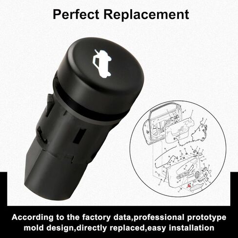 92224594 Trunk Lid Release Switch Rear Trunk Release Lock Switch Button,Fits for Chevrolet Malibu 2004,2005,2006,2007,2008,for Chevrolet Camaro 2010,2011,2012,2013,2014,2015. 1 PC Black. in Saudi Arabia
