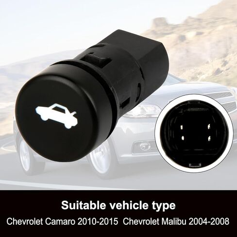 92224594 Trunk Lid Release Switch Rear Trunk Release Lock Switch Button,Fits for Chevrolet Malibu 2004,2005,2006,2007,2008,for Chevrolet Camaro 2010,2011,2012,2013,2014,2015. 1 PC Black. in Saudi Arabia