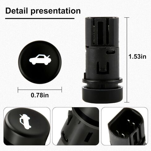 92224594 Trunk Lid Release Switch Rear Trunk Release Lock Switch Button,Fits for Chevrolet Malibu 2004,2005,2006,2007,2008,for Chevrolet Camaro 2010,2011,2012,2013,2014,2015. 1 PC Black. in Saudi Arabia