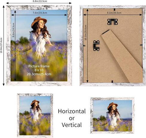 PETAFLOP Wooden 4x6 Picture Frame Set of 18, Rustic Brown Photo Frames Fits 4 by 6 for Wall or Tabletop Display in Saudi Arabia
