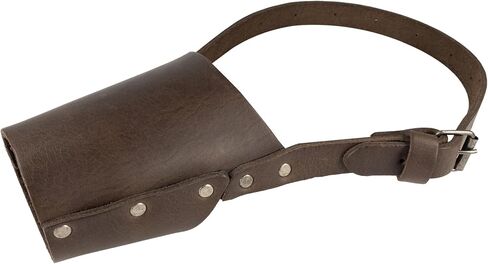 Hide & Drink, Leather Dog Muzzle Guard, Secure, Prevents Biting Chewing, Pitbull German Shephard & Any Breeds, Small Medium Large, Handmade (Small) in Saudi Arabia