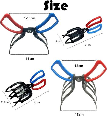 2 Packs Upgrade 2/3 Claw Fish Gripper, Metal Fishing Pliers Gripper Catch Fish Control Clamp, Three Teeth Fishing Pliers Control Forceps Fishing Accessories for Most Freshwater Fish Grip Tackle Holder in Saudi Arabia