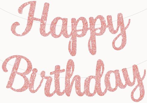 Accevo Black Happy Birthday Sign 10 Feet Pre-Strung Glitter Black Happy Birthday Banner NO DIY Happy Birthday Banner for Kids & Adults Birthday Party Decorations Happy Birthday Garland in Saudi Arabia