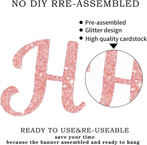 Accevo Black Happy Birthday Sign 10 Feet Pre-Strung Glitter Black Happy Birthday Banner NO DIY Happy Birthday Banner for Kids & Adults Birthday Party Decorations Happy Birthday Garland in Saudi Arabia