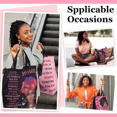 4 Pack African American Tote Bags for Women Large Shoulder Bag Black Girl Satchel Handbags Work Travel Beach in Saudi Arabia