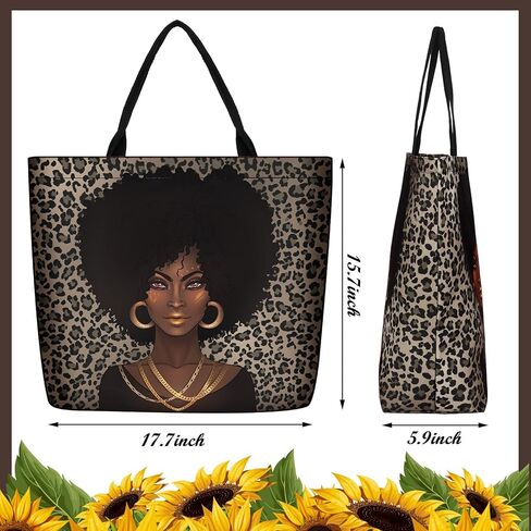 4 Pack African American Tote Bags for Women Large Shoulder Bag Black Girl Satchel Handbags Work Travel Beach in Saudi Arabia