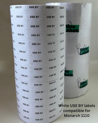 ملصقات 1110 "استخدام بواسطة" متوافقة مع ملصقات Monarch 1110، 16 لفة = 17000 ملصق in Kuwait