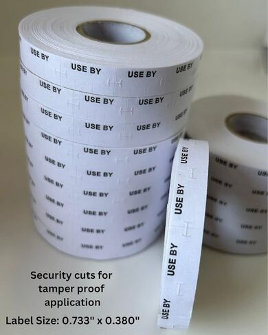 ملصقات 1110 "استخدام بواسطة" متوافقة مع ملصقات Monarch 1110، 16 لفة = 17000 ملصق in Kuwait