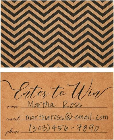 Juvale 200 Pack Enter to Win Cards 3.5x2, Kraft Paper Entry Form Raffle Tickets for Contests, Auctions, Drawings in Saudi Arabia
