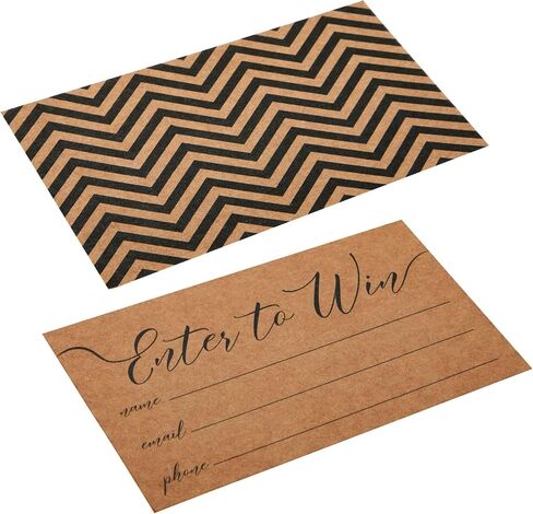 Juvale 200 Pack Enter to Win Cards 3.5x2, Kraft Paper Entry Form Raffle Tickets for Contests, Auctions, Drawings in Saudi Arabia