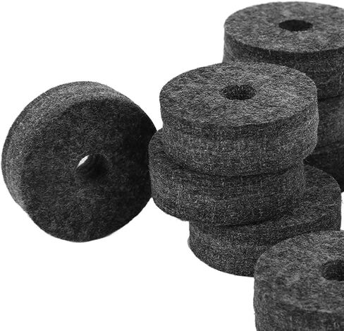 20Pcs Cymbal Felt Washers, 4cm Non Slip Felt Pads Cymbal Replacement Accessories for Drum Set(Gray) Drum Cymbal Felt Pad in Saudi Arabia