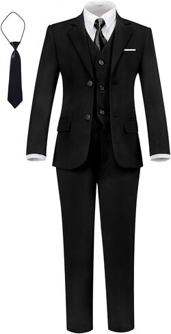 Boys' Suits Slim Fit 5 Pieces, Boys Formal Suit Set, Slim Fit Boy Suit, Wedding Suit Ring Bearer Suits, Boy Suits in Kuwait