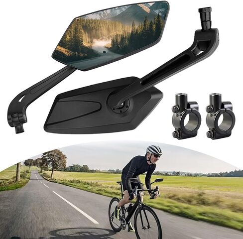مرآة الرؤية الخلفية لمقود الدراجة على شكل قلب، زاوية واسعة 360 درجة قابلة للتعديل والدوران، للدراجات الجبلية للبالغين، والدراجات الكهربائية والدراجات البخارية، ومرايا الدراجات للمقود in Kuwait
