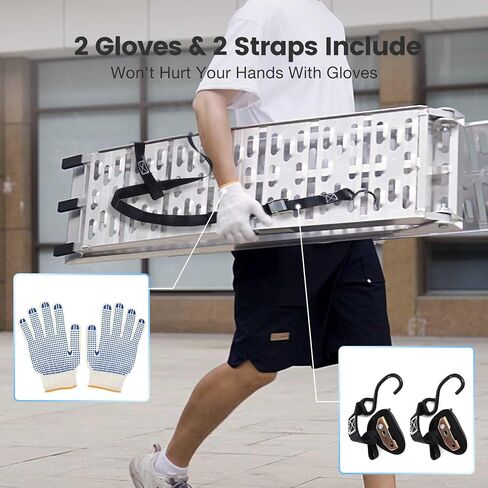 Sefzone 7.5' ATV Folding Truck Ramps, 1500lb. Capacity Loading Ramps for Pickup Trucks, Aluminum Ramps for Dirt Bike, UTV and Motorcycles, Truck Bed Ramp with 2 Load Straps & 2 Gloves, 2 Pcs in Saudi Arabia