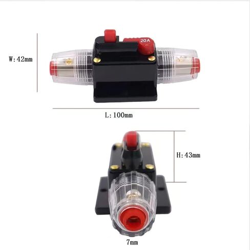 ranit 12v-72v dc 150amp السيارات استبدال قواطع دوائر الصمامات حامل مع إعادة تعيين يدوي لصوت السيارة، قارب، مفتاح ستيريو ونظام الطاقة (150a) in Saudi Arabia