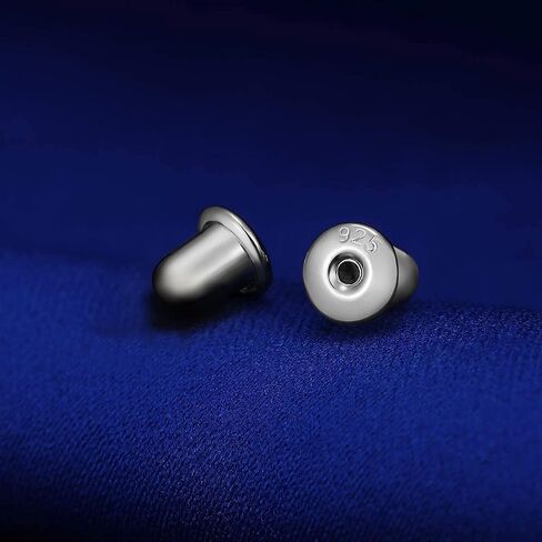 Safety Earring Backs for Studs, Silver Screw on Earring Backings Replacement - 2-Pairs, No Poke for Threaded Post 0.032" in Saudi Arabia