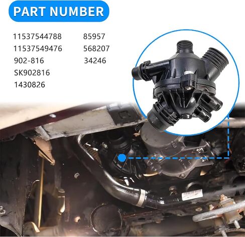 11537549476 11537544788 مجموعة مبيت منظم الحرارة متوافقة مع BMW E60 525i 528i 530i 535i، E90 323i 328i 330i 335i، E82 E92، X3 07-11، Z4 06-16، 3.0L KOONDHEEND in Kuwait