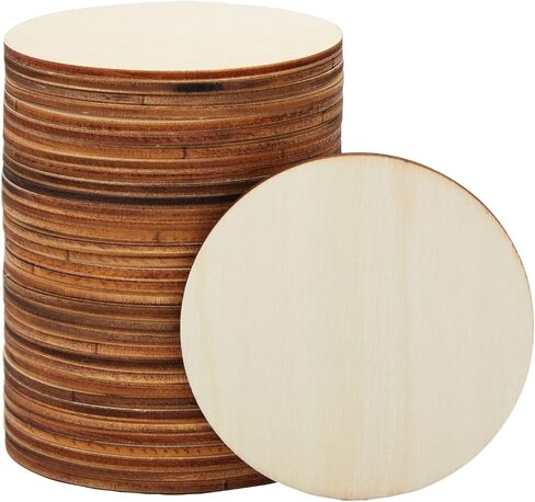 Juvale 36 Pack Unfinished Wood Circles for Crafts, 3 Inch Round Wooden Cutouts for DIY Projects in Saudi Arabia
