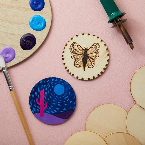 Juvale 36 Pack Unfinished Wood Circles for Crafts, 3 Inch Round Wooden Cutouts for DIY Projects in Saudi Arabia