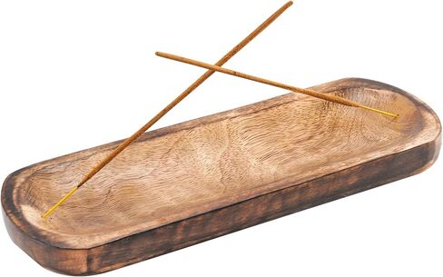 YATSKIA Elegant Handcrafted Wooden Incense Stick Holder - Durable, Ash Catcher Design for Home & Office, Relaxing Aromatherapy Experience. in Kuwait