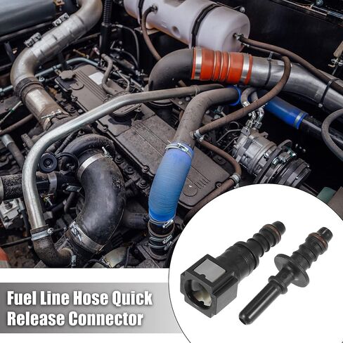 X AUTOHAUX 1/4 6.3mm SAE to 5/16 8mm Straight Fuel Line Hose Quick Release Connector Disconnect Hose Nylon 2PCS in Saudi Arabia