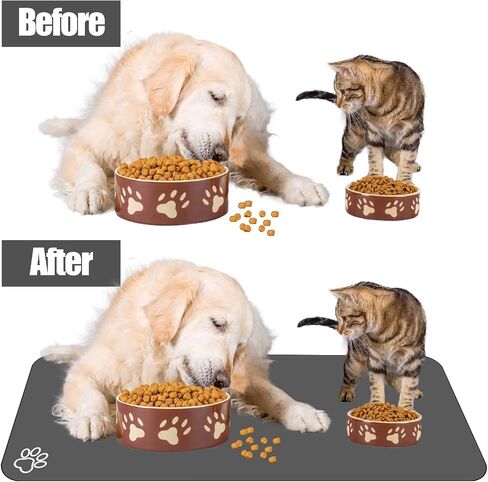 Large Pet Feeding Mat, 39.3"x15.7" Absorbent Quick Dry Dog Mat for Food and Water Bowl, No Stains Easy Clean Dog Water Dispenser Mat, Dog Accessories, Pet Supplies Mat, Dog Bowl Mat for Messy Drinkers in Saudi Arabia