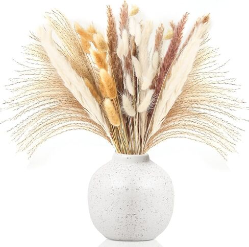 JOHOUSE Dried Pampas Grass Decor, 60PCS Boho Home Decor, Dried Flowers for Home, Wedding, Rustic Party, Baby Shower Decorations in Saudi Arabia
