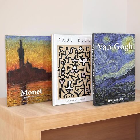 TEB Enterprise Artworks Inspired Decorative Books for Home Decor-Set of 3 Decor Books with Blank Pages-Display as coffee table decor or in any room as decor-Hardcover Book-Size 2.4"D x 6.0"W x 9.1"H in Saudi Arabia
