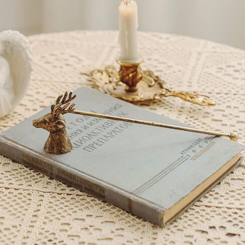 NIKKY HOME Candle Snuffer, Deer Decorative Candle Extinguisher Candlesnuffer with Long Handle Candle Snuffers Wick Snuffer Candle Accessory Farmhouse Decor Candle Accessories Gift in Kuwait