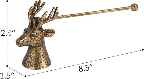 NIKKY HOME Candle Snuffer, Deer Decorative Candle Extinguisher Candlesnuffer with Long Handle Candle Snuffers Wick Snuffer Candle Accessory Farmhouse Decor Candle Accessories Gift in Kuwait