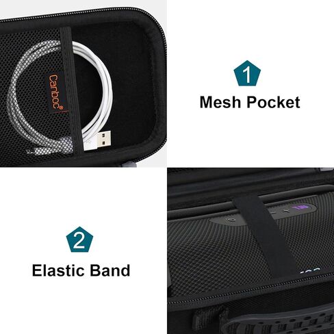Canboc Hard Carrying Case Compatible with Sony ULT Field 1 Wireless Ultra Portable Bluetooth Compact Speaker, Mesh Pocket fits Charging Cable, Black (Case only) in Saudi Arabia