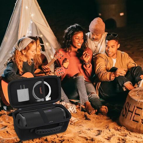 Canboc Hard Carrying Case Compatible with Sony ULT Field 1 Wireless Ultra Portable Bluetooth Compact Speaker, Mesh Pocket fits Charging Cable, Black (Case only) in Saudi Arabia