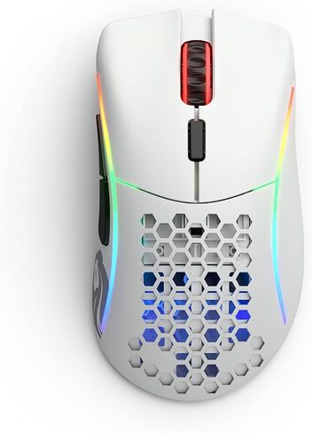 Glorious Gaming - Model D 2 Wireless Ergonomic Mouse, Superlight 66g, up to 210 hr Battery Life, 26K Optical Sensor, 6 Programmable Buttons, 80 Million Clicks, FPS, MMO, MOBA, Battle Royale (White) in Saudi Arabia
