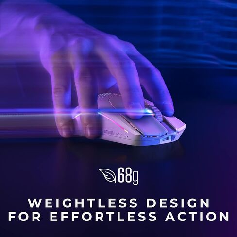 Glorious Gaming - Model D 2 Wireless Ergonomic Mouse, Superlight 66g, up to 210 hr Battery Life, 26K Optical Sensor, 6 Programmable Buttons, 80 Million Clicks, FPS, MMO, MOBA, Battle Royale (White) in Saudi Arabia