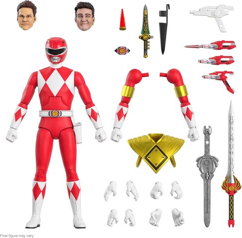 Super7 Mighty Morphin Power Rangers ULTIMATES! Wave 2 - Red Ranger Action Figure in Saudi Arabia