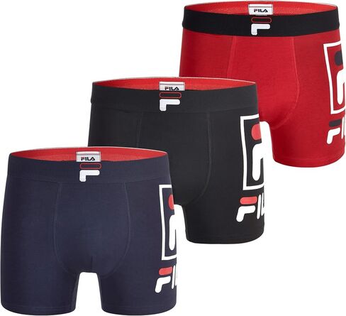 Fila Men's 3" No Fly Boxer Brief with Built in Pouch Support (3-Pack of Trunk Briefs) in Saudi Arabia