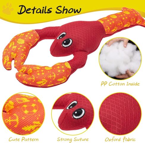 ألعاب عائمة لحوض سباحة الكلاب من PUPTECK - عبوتان من ألعاب المياه التي تصدر صوت صرير للألعاب التفاعلية الصيفية، لعبة جلب الشاطئ السلحفاة وجراد البحر in Kuwait