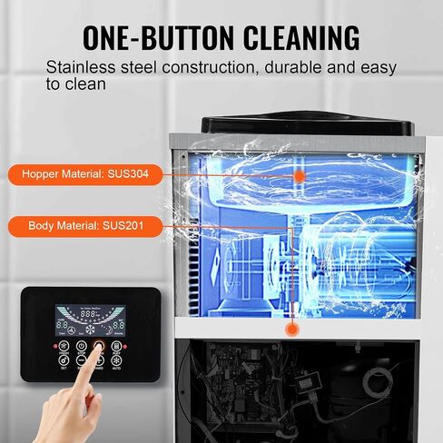 VEVOR Upright Automatic Ice Cream Maker with Built-in Compressor, 2 Quart No Pre-freezing Fruit Yogurt Machine, Stainless Steel Electric Sorbet Maker, 4 Modes Gelato Maker with Digital Display & Timer in Saudi Arabia