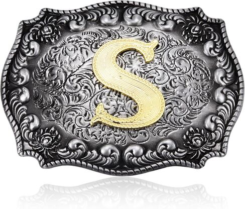 BBOTEN الحروف الأولية الغربية حزام مشبك ABCDEFG إلى Z كاوبوي الحروف الأبجدية حزام أبازيم للرجال والنساء in Kuwait