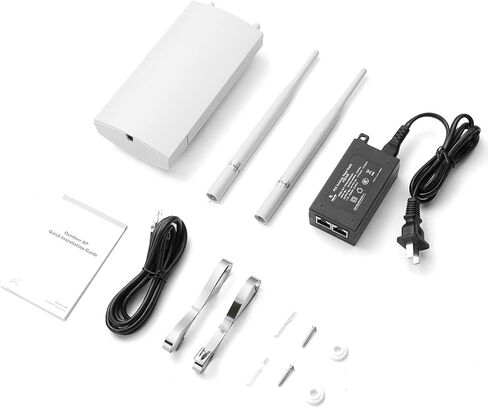 موسع نطاق WiFi خارجي، UeeVii 2.4G/5.8G نقطة وصول جيجابت لاسلكية مع هوائي 2 * 5dbi، مضخم الطاقة، محول PoE 48V، مقاوم للطقس IP66، مثالي للفناء الخلفي، المرآب، الحظيرة، المرآب، حزمة واحدة in Kuwait