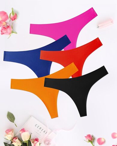 UGDUCK Seamless Thongs for Women No Show Thong Breathable Comfortable Panties Sexy Women Underwear Pack in Saudi Arabia