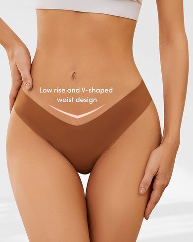Domee Women's Seamless Thong Underwear No Show Panties Pack of 6 in Saudi Arabia