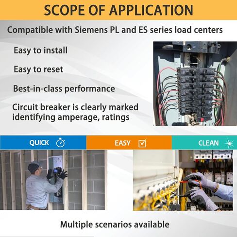 قاطع دائرة Q2100 2 قطب 100 أمبير. 120/240 فولت، مناسب لنوع سيمنز EQ. مراكز تحميل من سلسلة EQL، وSEQ EQG، وPL، وES، وقاطع دائرة صغير مدمج، وحماية مغناطيسية حرارية. (ضمان 5 سنوات) in Kuwait